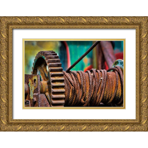 Old Tow Truck II Gold Ornate Wood Framed Art Print with Double Matting by Mahan, Kathy