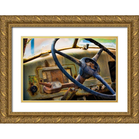 Old Truck IV Gold Ornate Wood Framed Art Print with Double Matting by Mahan, Kathy