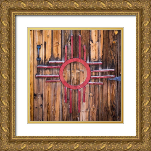 State Symbol Gold Ornate Wood Framed Art Print with Double Matting by Mahan, Kathy