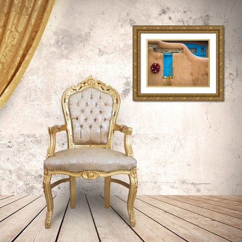 New Mexico Adobe I Gold Ornate Wood Framed Art Print with Double Matting by Mahan, Kathy