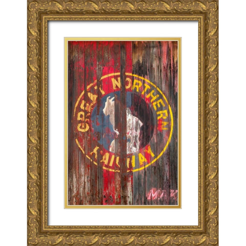Railroad Car I Gold Ornate Wood Framed Art Print with Double Matting by Mahan, Kathy