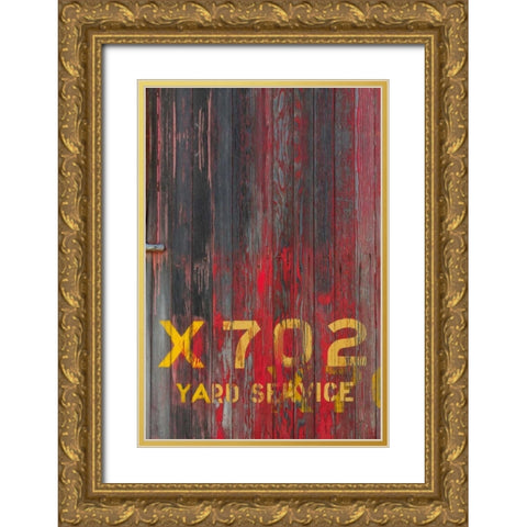 Railroad Car II Gold Ornate Wood Framed Art Print with Double Matting by Mahan, Kathy