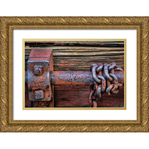 Train Details III Gold Ornate Wood Framed Art Print with Double Matting by Mahan, Kathy