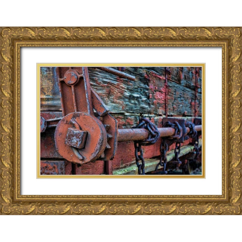 Train Details IV Gold Ornate Wood Framed Art Print with Double Matting by Mahan, Kathy