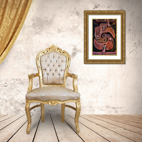 Train Details VI Gold Ornate Wood Framed Art Print with Double Matting by Mahan, Kathy