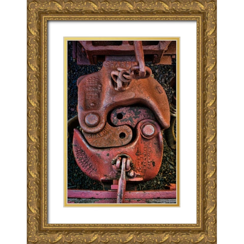 Train Details VI Gold Ornate Wood Framed Art Print with Double Matting by Mahan, Kathy