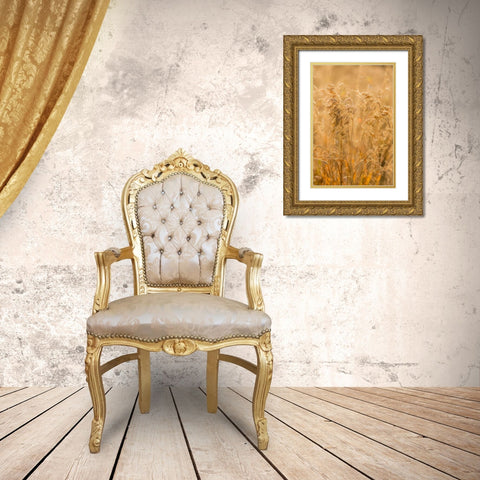 Autumn Grasses I Gold Ornate Wood Framed Art Print with Double Matting by Mahan, Kathy