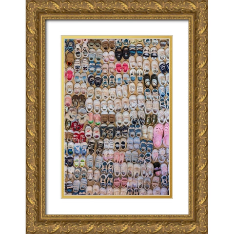 Baby Shoes I Gold Ornate Wood Framed Art Print with Double Matting by Mahan, Kathy