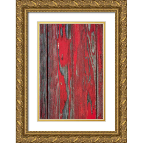 Distressed I Gold Ornate Wood Framed Art Print with Double Matting by Mahan, Kathy