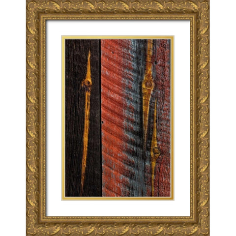 Distressed II Gold Ornate Wood Framed Art Print with Double Matting by Mahan, Kathy