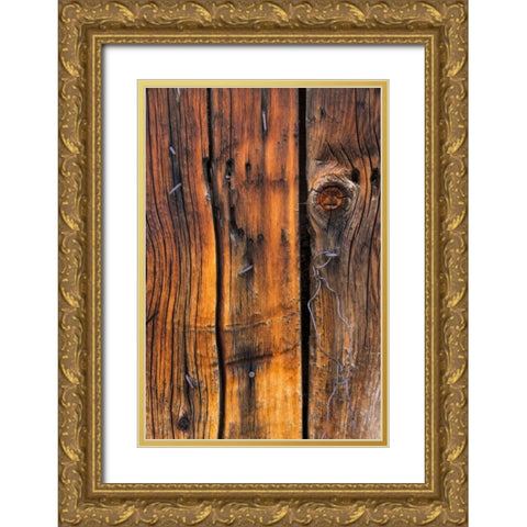 Wood Detail II Gold Ornate Wood Framed Art Print with Double Matting by Mahan, Kathy