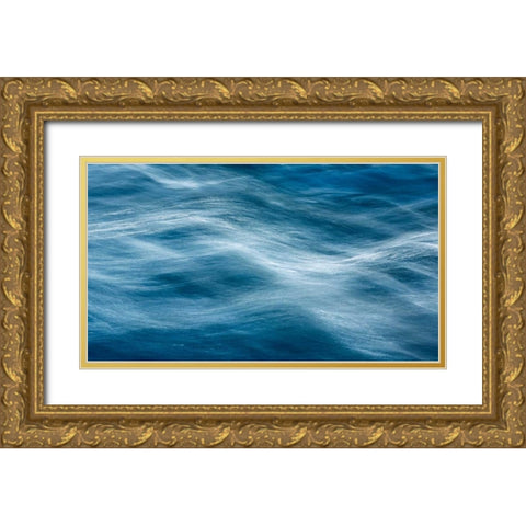 River Motion II Gold Ornate Wood Framed Art Print with Double Matting by Mahan, Kathy