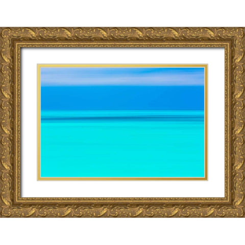 Tropical Abstract III Gold Ornate Wood Framed Art Print with Double Matting by Mahan, Kathy