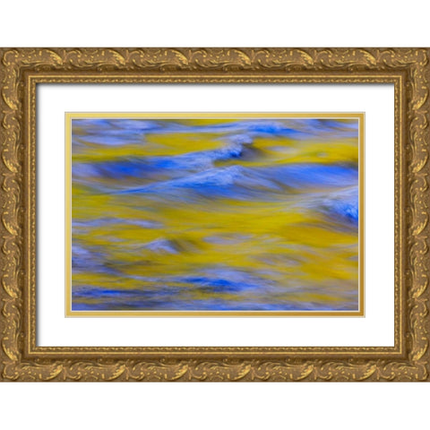 Sunrise On Icicle Creek Gold Ornate Wood Framed Art Print with Double Matting by Mahan, Kathy