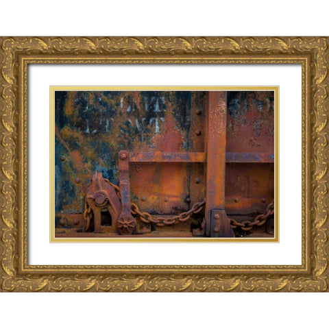 Historic Railroad III Gold Ornate Wood Framed Art Print with Double Matting by Mahan, Kathy