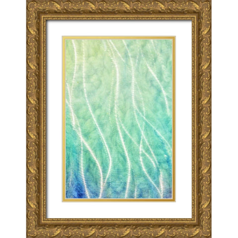Polished Steel II Gold Ornate Wood Framed Art Print with Double Matting by Mahan, Kathy
