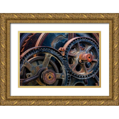 Mining Equipment I Gold Ornate Wood Framed Art Print with Double Matting by Mahan, Kathy