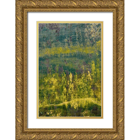 Paint on an Oil Drum II Gold Ornate Wood Framed Art Print with Double Matting by Mahan, Kathy