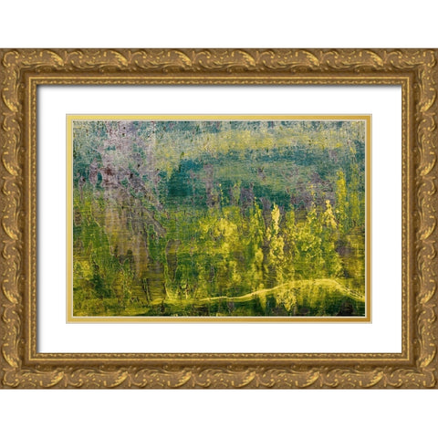 Paint on an Oil Drum III Gold Ornate Wood Framed Art Print with Double Matting by Mahan, Kathy