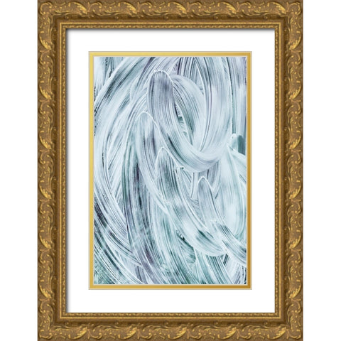 Soapy Swirls I Gold Ornate Wood Framed Art Print with Double Matting by Mahan, Kathy