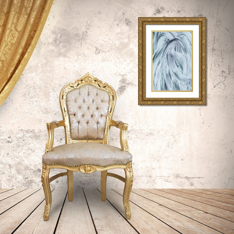 Soapy Swirls II Gold Ornate Wood Framed Art Print with Double Matting by Mahan, Kathy