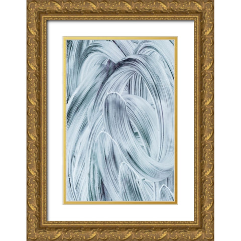 Soapy Swirls II Gold Ornate Wood Framed Art Print with Double Matting by Mahan, Kathy