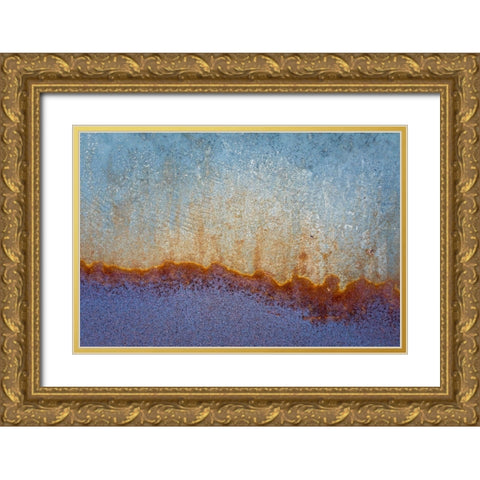 Metal Patterns I Gold Ornate Wood Framed Art Print with Double Matting by Mahan, Kathy