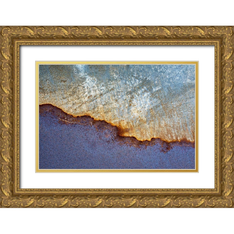 Metal Patterns II Gold Ornate Wood Framed Art Print with Double Matting by Mahan, Kathy