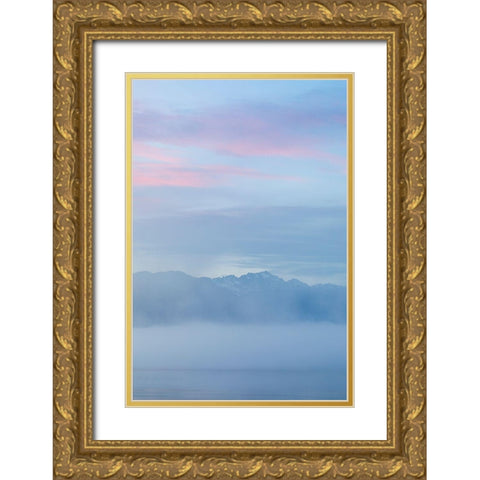 Hood Canal Sunset II Gold Ornate Wood Framed Art Print with Double Matting by Mahan, Kathy