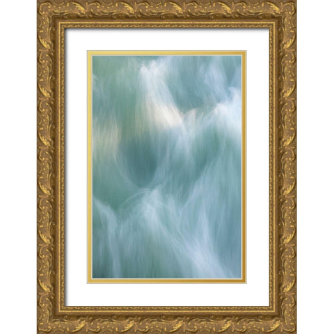 The Art of Flowing Water II Gold Ornate Wood Framed Art Print with Double Matting by Mahan, Kathy