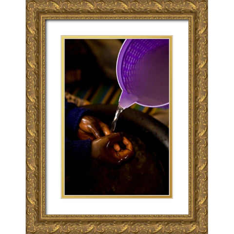 Clean Hands Gold Ornate Wood Framed Art Print with Double Matting by Millet, Karyn