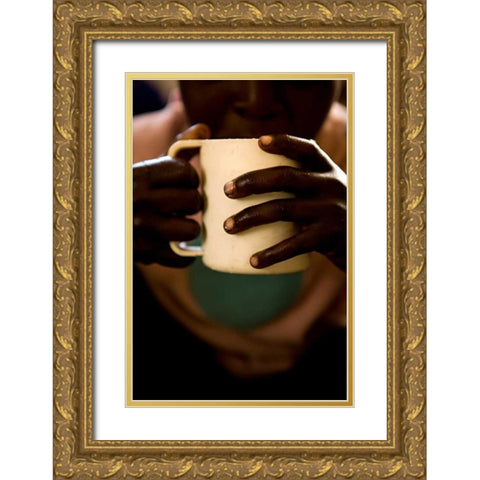 Serene Mornings Gold Ornate Wood Framed Art Print with Double Matting by Millet, Karyn