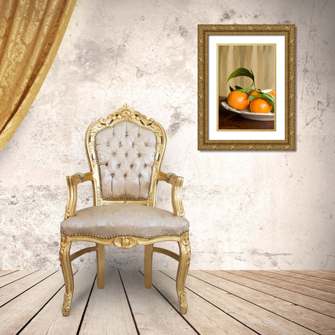 Oranges I Gold Ornate Wood Framed Art Print with Double Matting by Millet, Karyn
