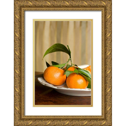 Oranges I Gold Ornate Wood Framed Art Print with Double Matting by Millet, Karyn