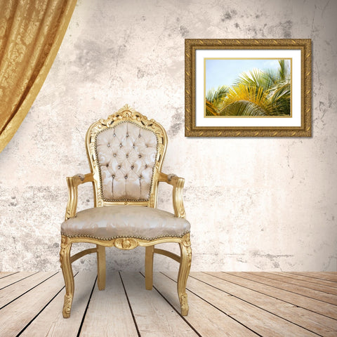 Palms at Noon Gold Ornate Wood Framed Art Print with Double Matting by Millet, Karyn