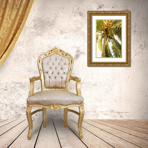 Beach Palm I Gold Ornate Wood Framed Art Print with Double Matting by Millet, Karyn