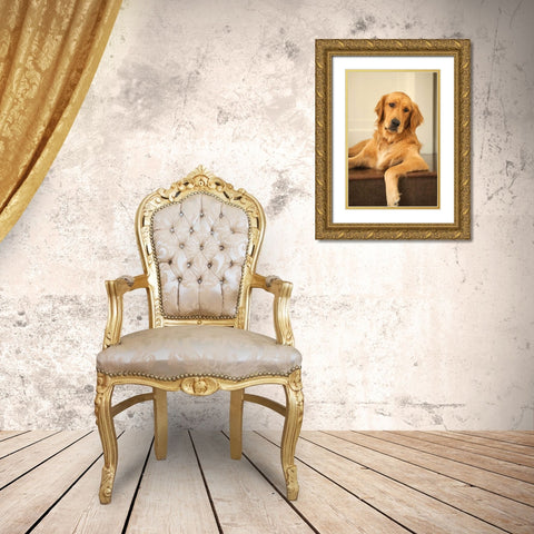 Goldie II Gold Ornate Wood Framed Art Print with Double Matting by Millet, Karyn