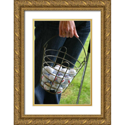 Golf I Gold Ornate Wood Framed Art Print with Double Matting by Millet, Karyn