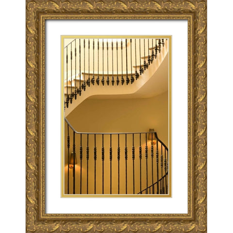 Taking the Stairs I Gold Ornate Wood Framed Art Print with Double Matting by Millet, Karyn