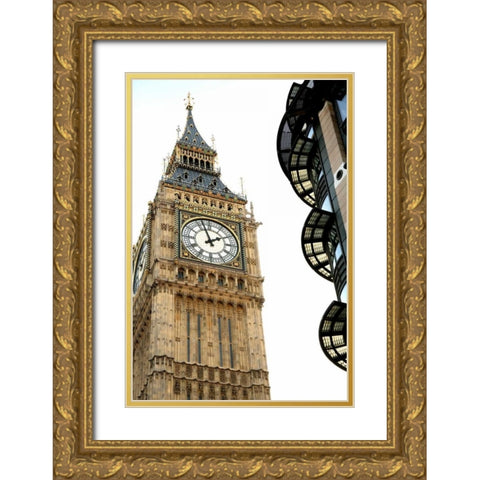 Big Ben Gold Ornate Wood Framed Art Print with Double Matting by Millet, Karyn