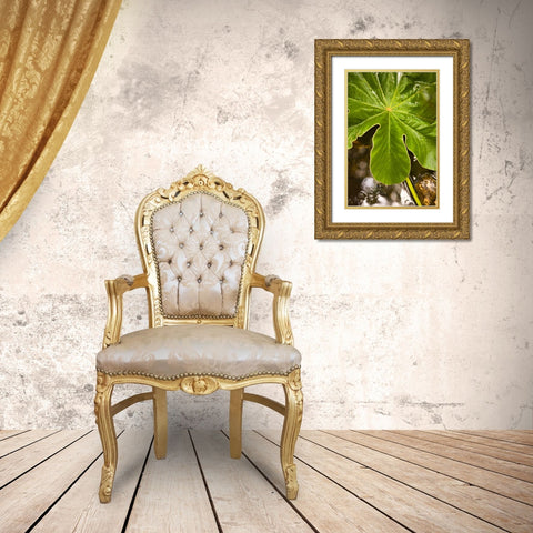 Tropical Leaves IV Gold Ornate Wood Framed Art Print with Double Matting by Millet, Karyn