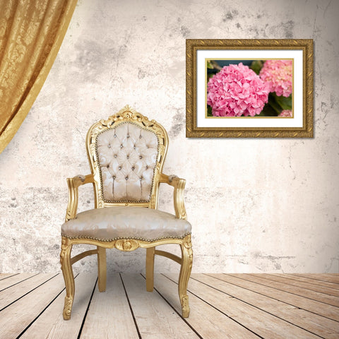 Hydrangeas II Gold Ornate Wood Framed Art Print with Double Matting by Millet, Karyn