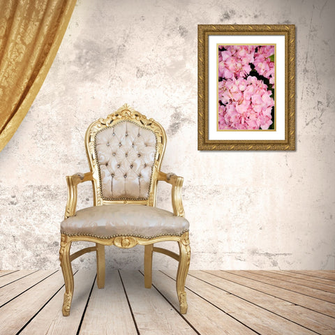 Hydrangeas III Gold Ornate Wood Framed Art Print with Double Matting by Millet, Karyn
