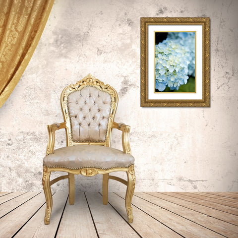 Hydrangeas IV Gold Ornate Wood Framed Art Print with Double Matting by Millet, Karyn