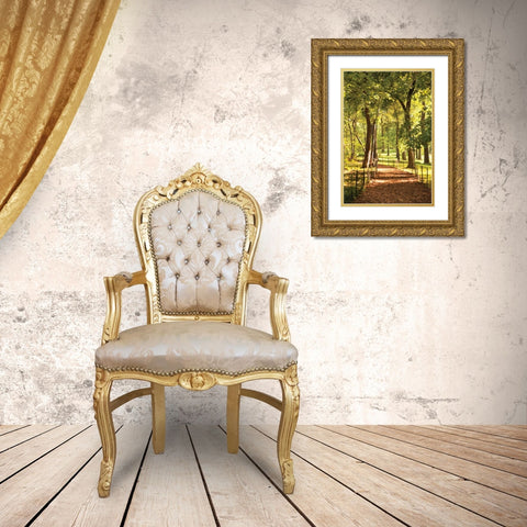 Follow the Path II Gold Ornate Wood Framed Art Print with Double Matting by Millet, Karyn