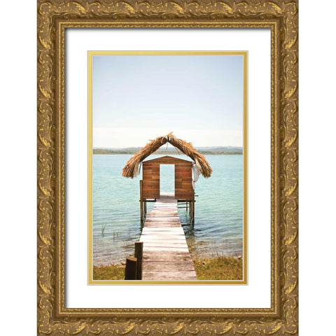 Tropical Oasis I Gold Ornate Wood Framed Art Print with Double Matting by Millet, Karyn