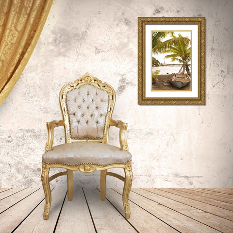 Tropical Oasis III Gold Ornate Wood Framed Art Print with Double Matting by Millet, Karyn