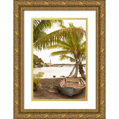 Tropical Oasis III Gold Ornate Wood Framed Art Print with Double Matting by Millet, Karyn