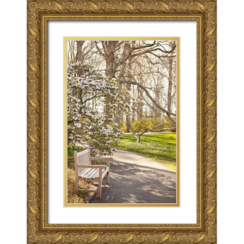 In the Park II Gold Ornate Wood Framed Art Print with Double Matting by Millet, Karyn