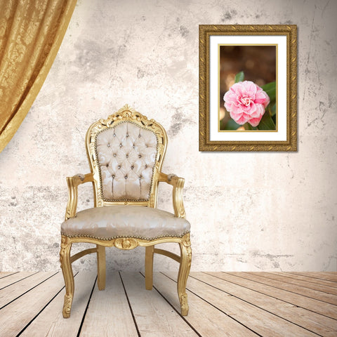 Bokeh Rose I Gold Ornate Wood Framed Art Print with Double Matting by Millet, Karyn